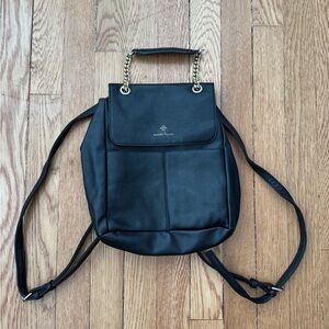 Nanette Lepore / Black Leather Backpack